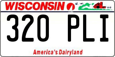 WI license plate 320PLI