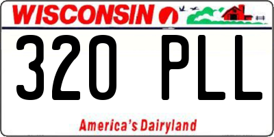 WI license plate 320PLL