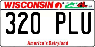 WI license plate 320PLU
