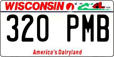 WI license plate 320PMB
