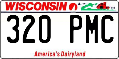 WI license plate 320PMC