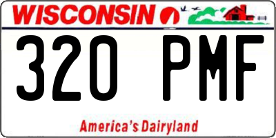 WI license plate 320PMF