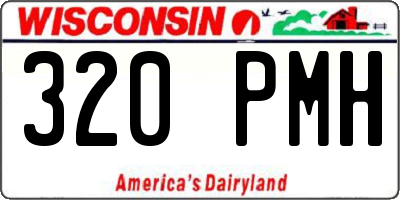 WI license plate 320PMH