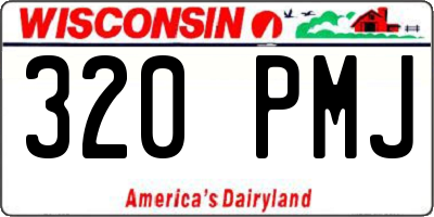 WI license plate 320PMJ