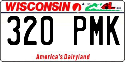 WI license plate 320PMK