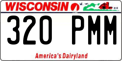 WI license plate 320PMM
