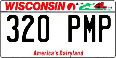 WI license plate 320PMP