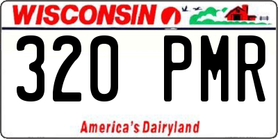 WI license plate 320PMR