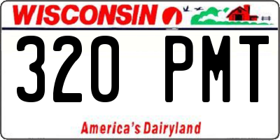 WI license plate 320PMT