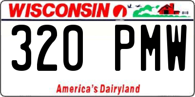 WI license plate 320PMW
