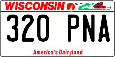 WI license plate 320PNA
