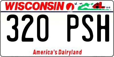 WI license plate 320PSH