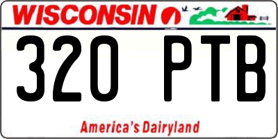 WI license plate 320PTB