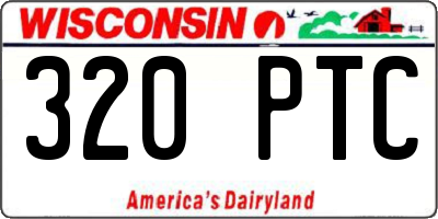WI license plate 320PTC
