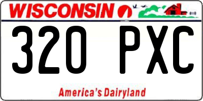 WI license plate 320PXC