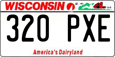 WI license plate 320PXE