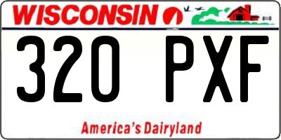 WI license plate 320PXF