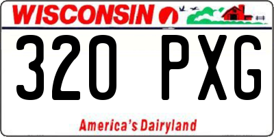 WI license plate 320PXG