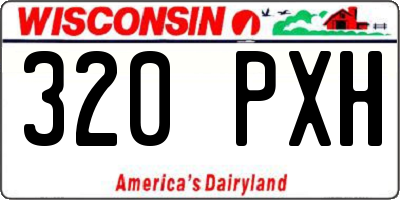 WI license plate 320PXH
