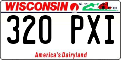 WI license plate 320PXI