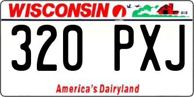 WI license plate 320PXJ