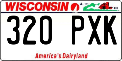 WI license plate 320PXK