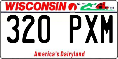 WI license plate 320PXM