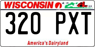 WI license plate 320PXT