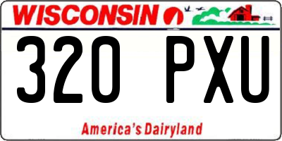 WI license plate 320PXU