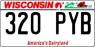 WI license plate 320PYB