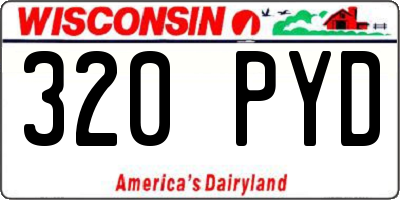 WI license plate 320PYD