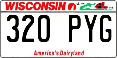 WI license plate 320PYG