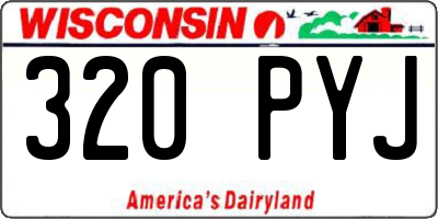 WI license plate 320PYJ