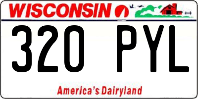 WI license plate 320PYL