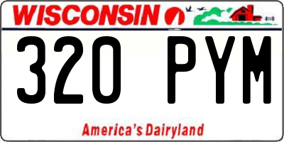 WI license plate 320PYM