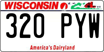 WI license plate 320PYW