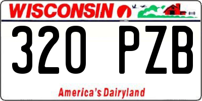 WI license plate 320PZB