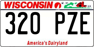 WI license plate 320PZE
