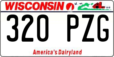 WI license plate 320PZG