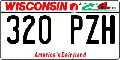 WI license plate 320PZH