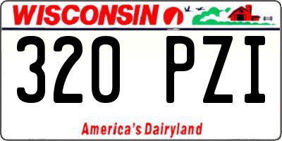 WI license plate 320PZI