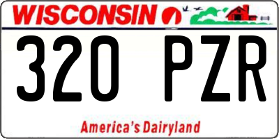 WI license plate 320PZR