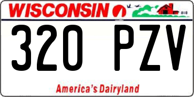 WI license plate 320PZV