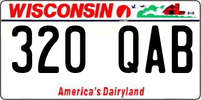 WI license plate 320QAB