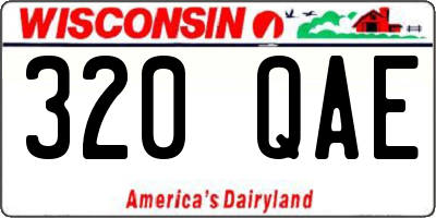 WI license plate 320QAE