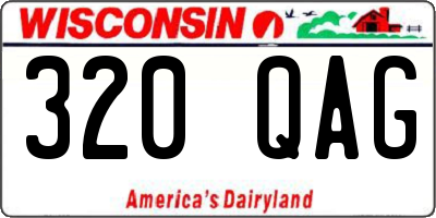 WI license plate 320QAG
