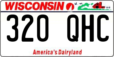 WI license plate 320QHC