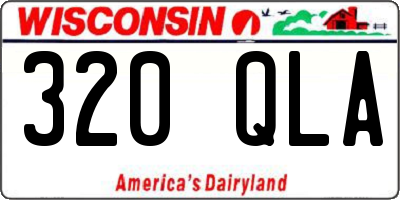 WI license plate 320QLA