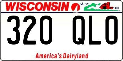 WI license plate 320QLO