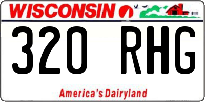 WI license plate 320RHG